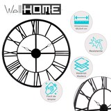 thumbnail of WellHome - Orologio vintage in metallo nero Ø69,5 cm