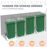 thumbnail of Mülltonnenbox 4er Set für 120-240 Liter, mit Pflanzdach und Belüftung, erweiterbar, 120x80x120 cm, Anthrazit Holzoptik