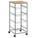 thumbnail of HOMCOM HOMCOM Carrinho de Cozinha Multifuncional com Rodas 5 Níveis Carrinho Auxiliar 36,5x36,5x89 cm Branco