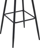 thumbnail of Décoshop26 - Set aus 2 Barhockern mit dekorativen Quadratnähten und Fußstützen aus dunkelgrauem Stoff vier Metallbeine 10_0006536