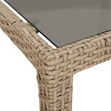 thumbnail of vidaXL Gartentisch Beige 90x90x75 cm Poly-Rattan