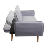 thumbnail of Schlafsofa HWC-J18, Couch Klappsofa Gästebett Bettsofa, Schlaffunktion Stoff/Textil 185cm ~ grau