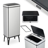 thumbnail of Relaxdays Mülleimer Sensor, 60 l, elektrischer Deckel, Müllbeutelhalter, Küchenmülleimer, Abfalleimer, Edelstahl, silber