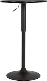 thumbnail of DELUKE® 2in1 Stehtisch Höhenverstellbar Ø 60cm CHERI 106cm Hoch, Metall Gestell Bistrotisch Gastro Bartisch Rund Outdoor Bistrotisch Schwarz-Schwarz