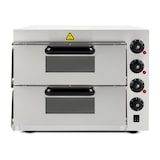 thumbnail of VERTES Gastro-pizzaoven met dubbele ovenruimte, vuurvaste steen, 3000 W, timerfunctie en verlichting, tot 350 °C