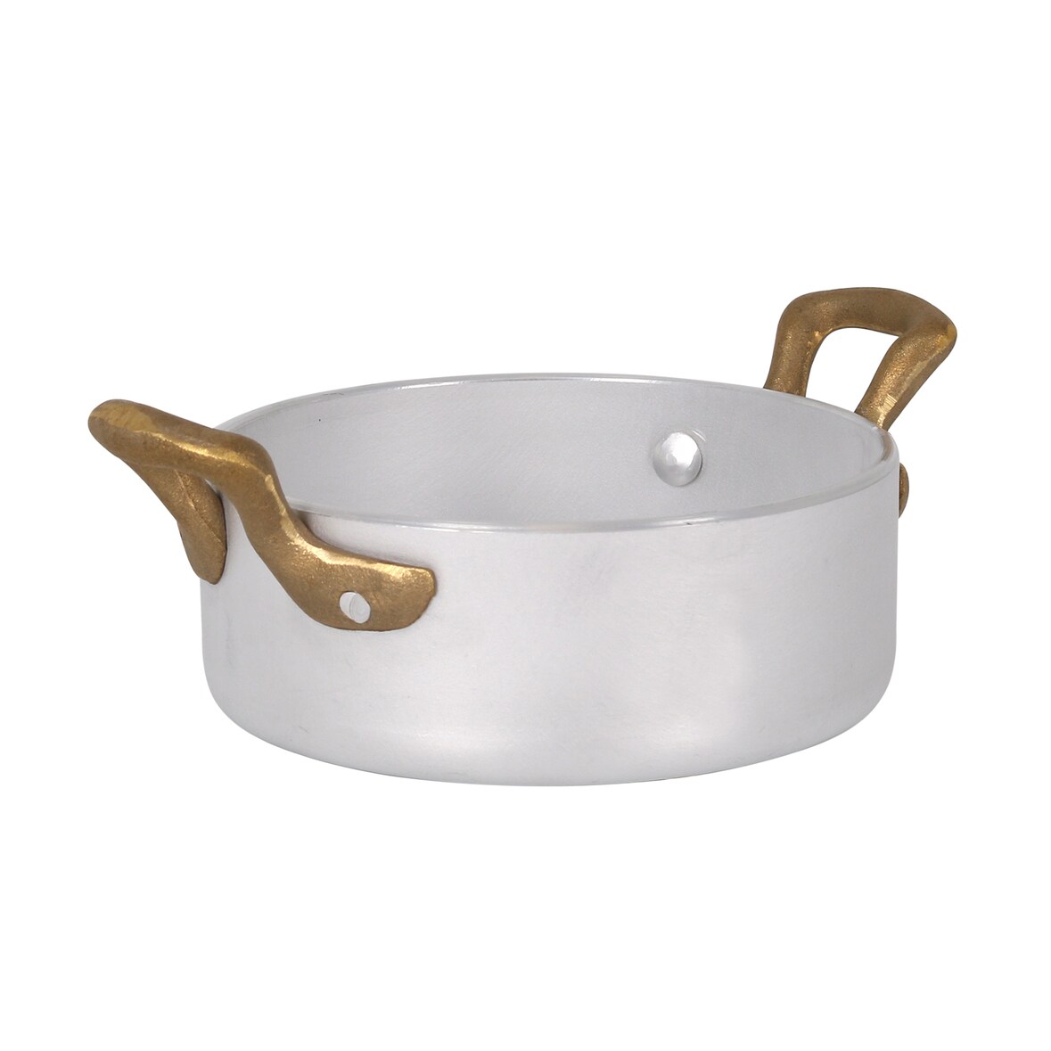 Mini Cazuela de Alumínio com Alças 125X5Cm Utensílios de Cozinha Caixa com 8 unidades