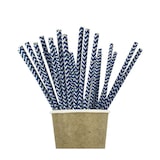 thumbnail of MONOUSO - Cannucce Dritta Carta Blu Bianco Ø6mm 20cm (100 Pezzi)