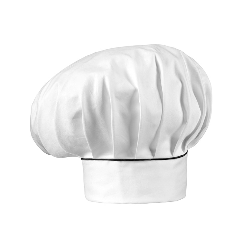 Egochef Pack de 2 Gorros de Cozinha 'Chef Hat Black Piping'