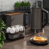 thumbnail of Arendo Eierkocher 6-fach, 400 W, Edelstahl, Warmhaltefunktion, Härtegrad einstellbar, für 6 Eier, grau