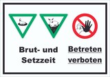 thumbnail of Brut- und Setzzeit Betreten verboten Schild A0 Rückseite selbstklebend