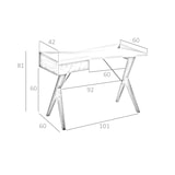 thumbnail of Angel Cerdá  Scrivania da ufficio in legno di noce e piano laccato grigio perla 3018C