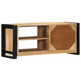 thumbnail of Helloshop26 - Mobile porta TV 80 x 30 x 35 cm con ampio spazio di archiviazione stile industriale realizzato in legno massello di 02_0057632