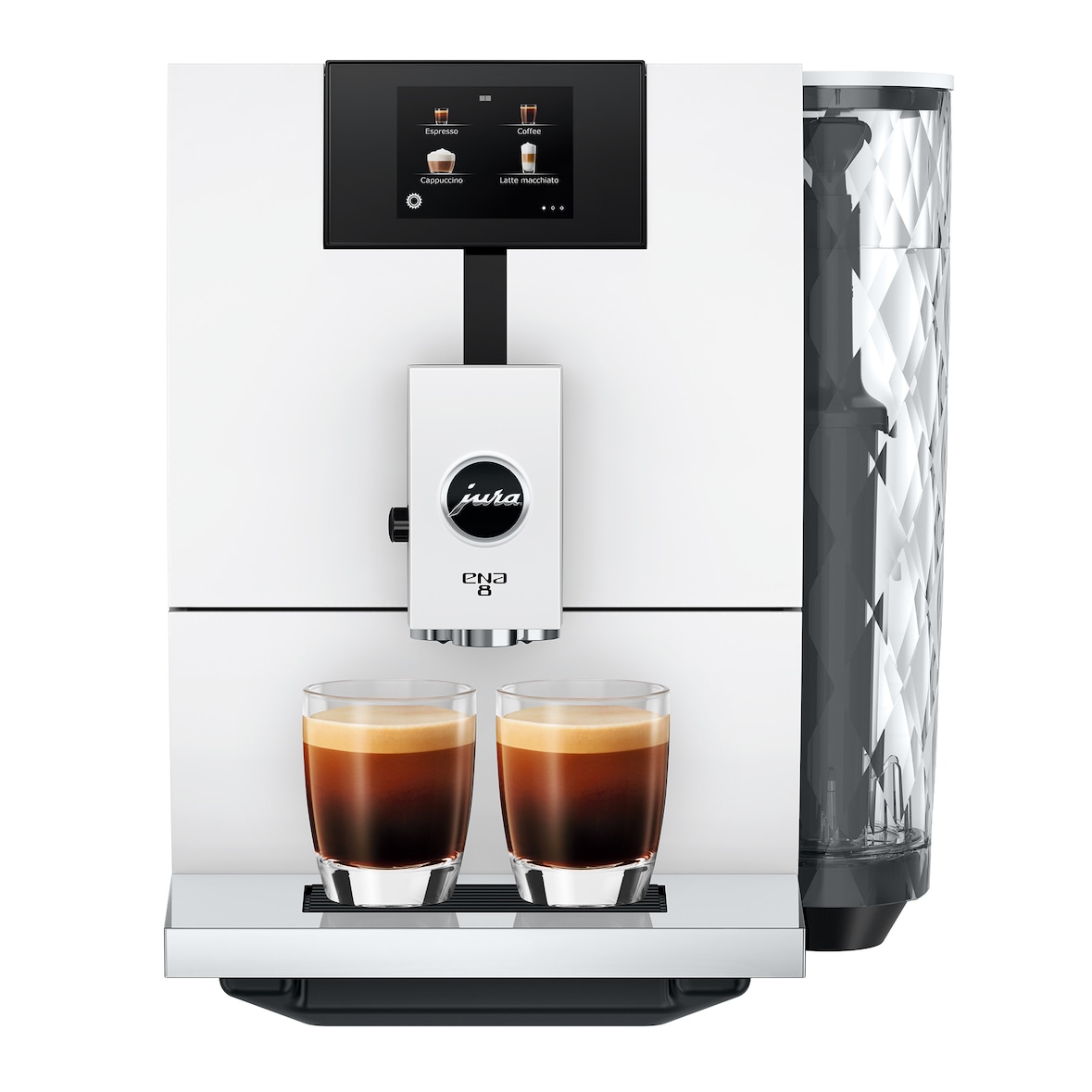 JURA - ENA 8 Touch Full Nordic White - Macchina da caffè automatica con display touch, sistema latte e 15 specialità