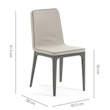 thumbnail of Set de 2 cadeiras de interior em pele sintética,pernas em polipropileno,design elegante, para cozinha, sala de jantar, bar, restaurante Mina/Gelo