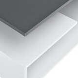 thumbnail of Helloshop26 - Mesa de centro para sala de estar com prateleira de arrumação em MDF 90 cm branca e cinza escuro 03_0004158