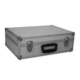 thumbnail of Transport-Koffer silber mit Alurahmen | 440x300x130mm | Alukoffer - Würfelschaum