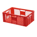thumbnail of 6 Stück Bäckerkisten 600 x 400 x 230 mm + 1 Transportroller in Rot