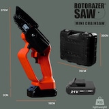 thumbnail of Best Direct Rotorazer Mini Chainsaw, Akku Kettensäge, Schnittlänge 8 cm, Handkettensäge, tragbar, leicht, kabellos, 21 Volt