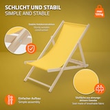 thumbnail of ECD Germany 10er Set Liegestuhl klappbar Gelb Holz, verstellbar 3 Positionen bis 120 kg, Sonnenliege Gartenliege Strandstuhl