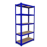 thumbnail of 2 Scaffali In Metallo E MDF Scaffale Ad Alta Portata Fino a 875 kg Con 5 Ripiani Regolabili Per Garage Officina Cantina Magazzino 180x90x40cm (Blu)