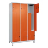 thumbnail of C+P Z-Spind Classic PLUS, Füßen, 6 Abteile, HxBxT 195x120x50cm, Sicherheitsdrehriegel, Hellgrau/Reinorange von PROREGAL