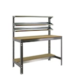 thumbnail of PROREGAL Établi BUFFALO avec étagère avant | HxLxP 84x90x61cm | Capacité de charge 400kg | Gris