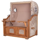 thumbnail of Strandkorb - bene living - Ammersee Grande XL Teak Bullauge - PE shell - Modell 504 - 2,5-Sitzer inkl. Liftersystem