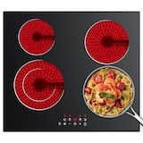 thumbnail of Plaque de cuisson vitrocéramique CDV 60 cm, 4 zones, 9 niveaux, commande tactile, 6400 W, CDVER64B