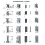 thumbnail of Push to Open Schubladensystem Schubkasten-Set Vollauszug Anthrazit 450mm 120mm