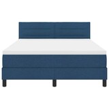 thumbnail of vidaXL Boxspringbett mit Kopfteil Blau 140 x 200 cm Stoff