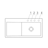 thumbnail of Villeroy&Boch Rechteckiges Spülbecken, Küchenspüle Subway Style 60 Graphite schwarz/grau 100x51cm, Unterschrankbreite 60 cm