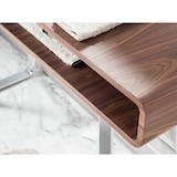 thumbnail of Angel Cerdá Console rectangulaire en noyer et acier chromé 3000C 120 x 39 x 75