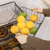 thumbnail of HOMCOM Fruteira Cesto para Frutas de 4 Níveis com Rodas Carrinho de Armazenamento de Aço Empilhável 40x28x97cm Preto