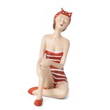 thumbnail of Moritz Deko Figur Badenixe mit Badeanzug 17 x 16 x 9 cm Schwimmbad Shabby Chic Dekoration Roter Badeanzug
