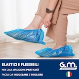 thumbnail of GM - 100 Copriscarpe Monouso in PE 3,2 gr – Calzari usa e getta Impermeabili - Alta Resistenza agli Strappi