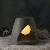 thumbnail of LED Solar Laterne 19,5cm grau Kugellampe im Stein Solarleuchte Gartenleuchte