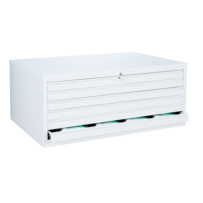 DIN A 0 Zeichnungsschrank Flachablageschrank Planschrank 6 Schubladen Stahl Weiß 565317