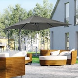 thumbnail of Ombrellone da Giardino Decentrato 245x245x248 cm in Alluminio Grigio