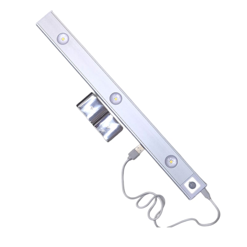 Luz Armario 40cm Luz Cálida  3000K con Sensor Movimiento USB Recargable