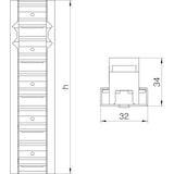 thumbnail of OBO Bettermann Profilverbinder vertikal PVV N2 700 6288058