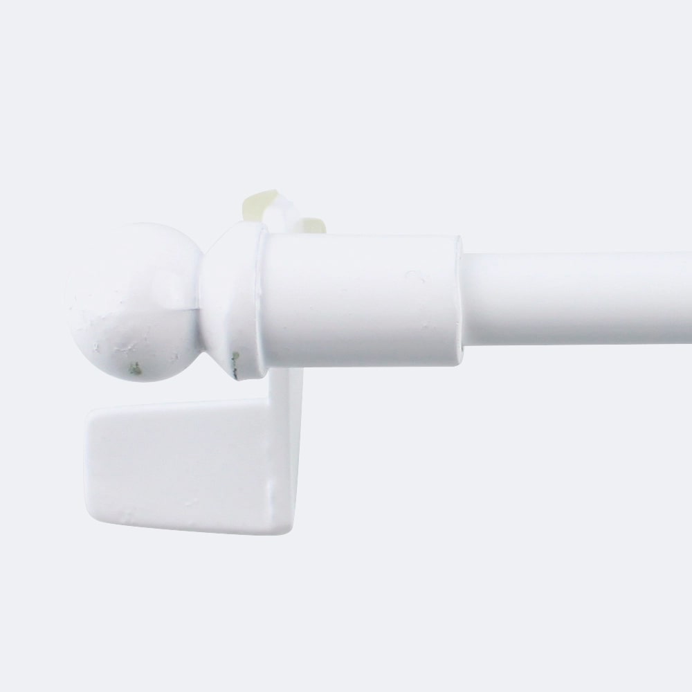 Kit tringle à rideaux Sans-Perçage Extensible 40-60cm Blanc - Boulet