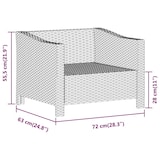 thumbnail of Tuinfauteuil met grijs kussen in gevlochten hars 02_0014481