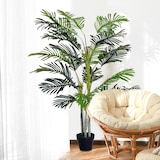 thumbnail of Planta artificial palmera 150 cm árbol artificial con maceta y musgo para decoración interior salón oficina balcón Ø18x150 cm