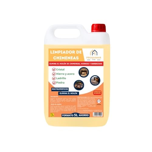 Limpiador Potente Para Chimeneas, Estufas y Hornos, Elimina Hollín Y Grasa (5 Litros)