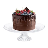 thumbnail of Relaxdays Tortenplatte aus Kunststoff, Servierständer, HxD: 10 x 29 cm, Obstschale mit Fuß, Kuchenständer, transparent