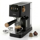 thumbnail of Cafetera Espresso 20 Bares Compatible Cápsulas Nespresso y Café Molido Espumador Leche, Briebe, Nordic, EC1180BLK, Negro