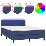 thumbnail of vidaXL Boxspringbett mit Matratze & LED Blau 140x190 cm Stoff