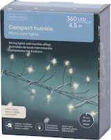 thumbnail of LED Draht Lichterkette 4,5m Twinkle Effekt 8 Funktionen 360 Micro-LEDs Timer 8h Außenbeleuchtung Drahtlichterkette Garten Terrasse Balkon Warmweiß