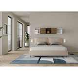 thumbnail of Letto matrimoniale king size contenitore imbottito 200x210 similpelle tortora Antea Large