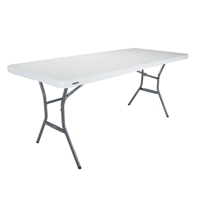 Table pliante rectangulaire Blanche 183x76cm LIFETIME